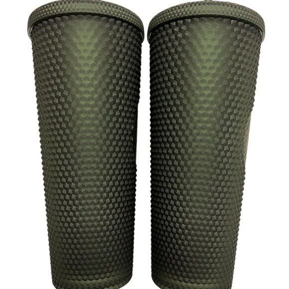 2 Starbucks Dark Green Jelly Studded Tumbler Set 24 Ounce - Picture 3 of 6